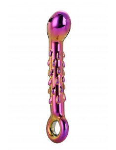Szklany Stymulator Punktu G Glamour Glass Ribbed G-Spot Dildo - Dilda szklane - 1
