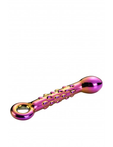 Szklany Stymulator Punktu G Glamour Glass Ribbed G-Spot Dildo - Dilda szklane - 3