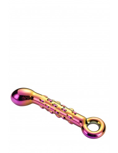 Szklany Stymulator Punktu G Glamour Glass Ribbed G-Spot Dildo - Dilda szklane - 4