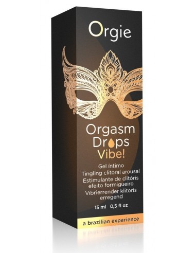 Stymulujący żel intymny Orgie Orgasm Drops Vibe Peach Flavor 15 ml - Lubrykanty stymulujące - 1