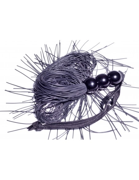 Pejcz BDSM Silicone Whip Black 10" - Fetish Boss Series - Baty, pejcze i packi - 7