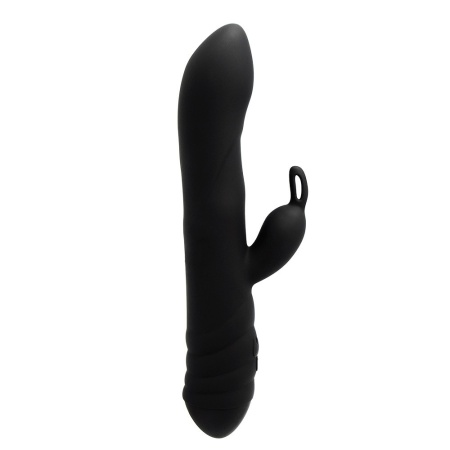 Wibrator króliczek Twister Black - system UWM, niezależna rotacja 3D, 23 cm x 4 cm - 3