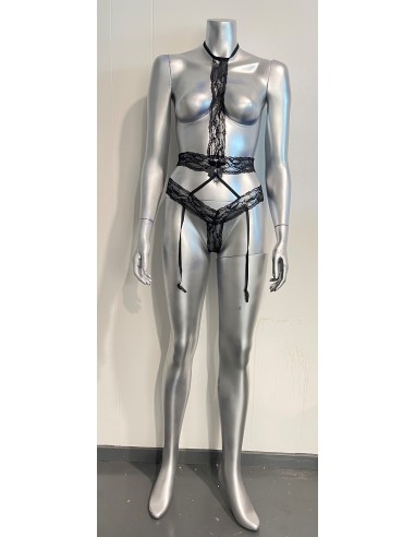 Tl143 Bodystocking Sexy Lingerie Set Black - Bodystocking - 4