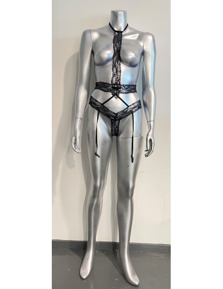 Tl143 Bodystocking Sexy Lingerie Set Black - Bodystocking - 4