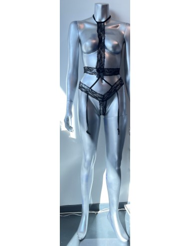 Tl143 Bodystocking Sexy Lingerie Set Black - Bodystocking - 5