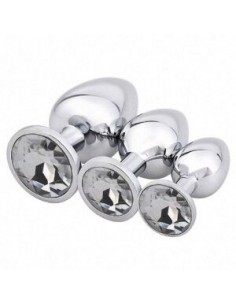 Zestaw Korków Analnych Diamond King Starter ze Zdobieniem - S,M,L - Zestawy Korków Analnych - 1