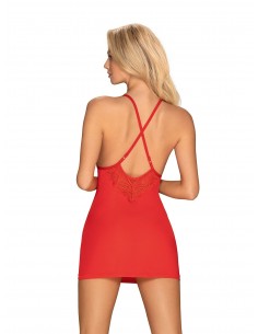 Bielizna Nocna 828-Che-1 Koszulka I Stringi Czerwona L/Xl - Koszule nocne - 1 2