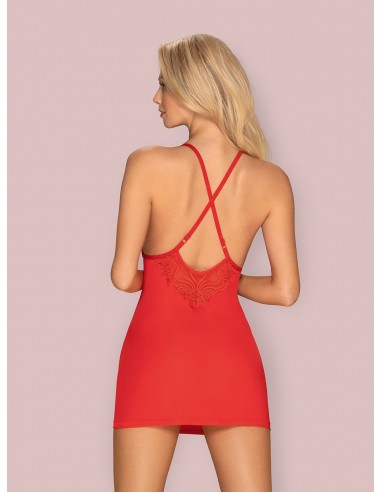 Bielizna Nocna 828-Che-1 Koszulka I Stringi Czerwona L/Xl - Koszule nocne - 4