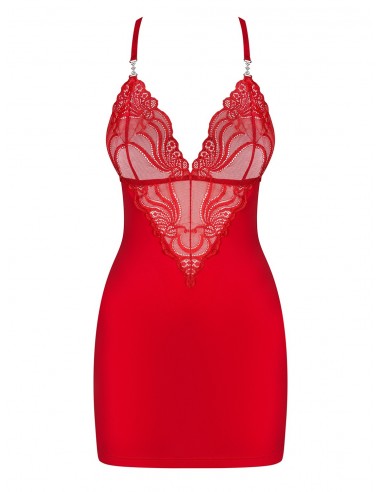 Bielizna Nocna 828-Che-1 Koszulka I Stringi Czerwona L/Xl - Koszule nocne - 5