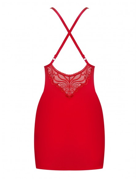 Bielizna Nocna 828-Che-1 Koszulka I Stringi Czerwona L/Xl - Koszule nocne - 6