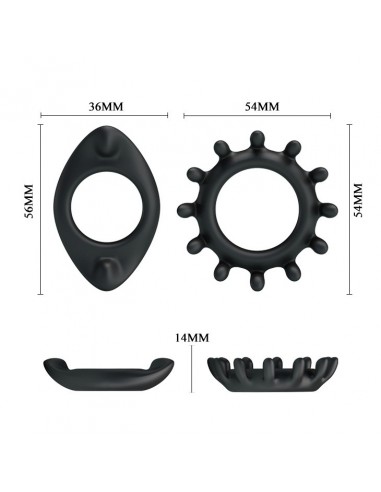 Zestaw pierścieni erekcyjnych Baile- Ring - Pierścienie erekcyjne niewibrujące - 6