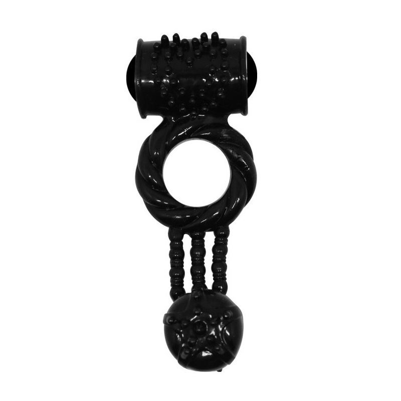 Wibrujący pierścień erekcyjny Sweet Ring teksturowany 12,5 cm - 1