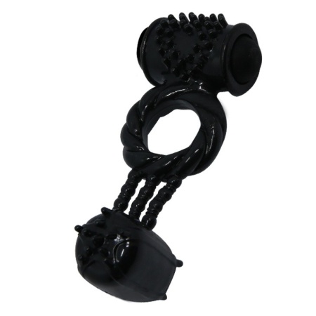 Wibrujący pierścień erekcyjny Sweet Ring teksturowany 12,5 cm - 5