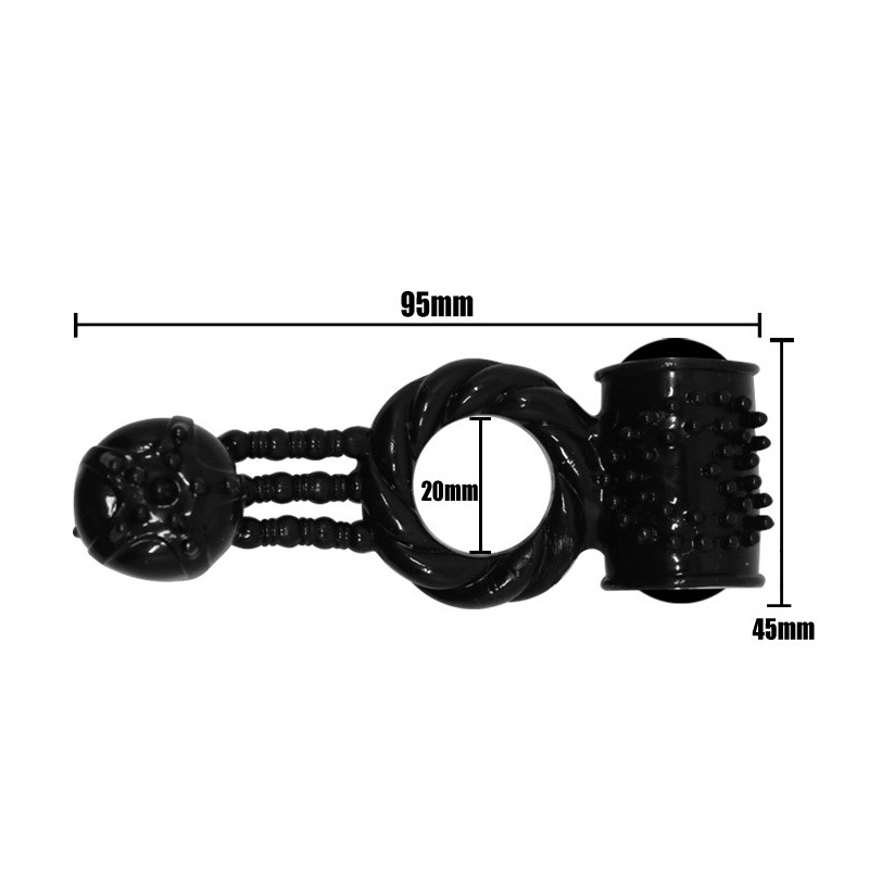 Wibrujący pierścień erekcyjny Sweet Ring teksturowany 12,5 cm - 7