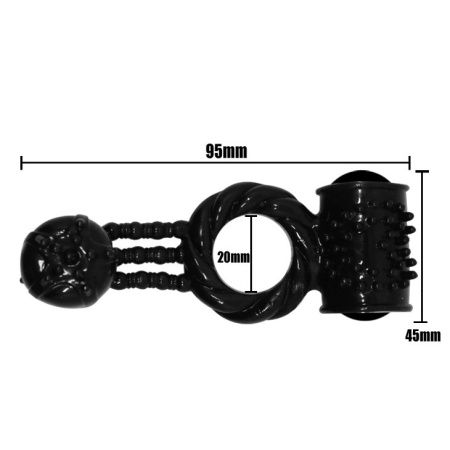 Wibrujący pierścień erekcyjny Sweet Ring teksturowany 12,5 cm - 7
