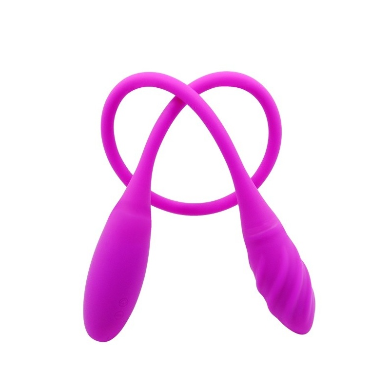 Wibrator podwójny Snaky Vibe 7 Functions - giętki silikon, 7 funkcji wibracji, długość 60 cm - 3
