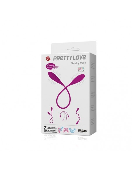 Jajeczko wibrujące Pretty Love - Snaky Vibe 7 Funkcji USB - Kulki Gejszy i Jajeczka Wibrujące - 8
