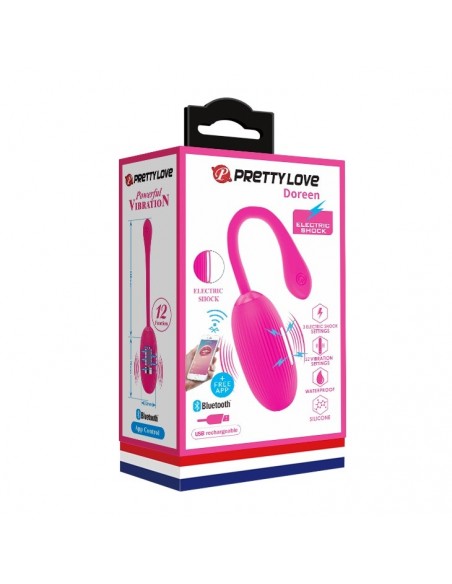 Jajeczko wibrujące Pretty Love - Doreen 12 Funkcji USB Pink - Kulki Gejszy i Jajeczka Wibrujące - 9
