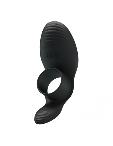 Nakładka wibracyjna  - Penis Sleeve 7 Funkcji Czarny - Pierścienie erekcyjne wibrujące - 5