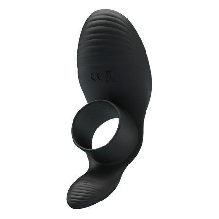 Wibrujący pierścień nasadowy BI-210198 z 11-cm ramieniem stymulującym łechtaczkę - 5