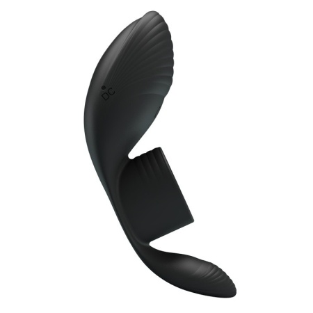 Wibrujący pierścień nasadowy BI-210198 z 11-cm ramieniem stymulującym łechtaczkę - 6