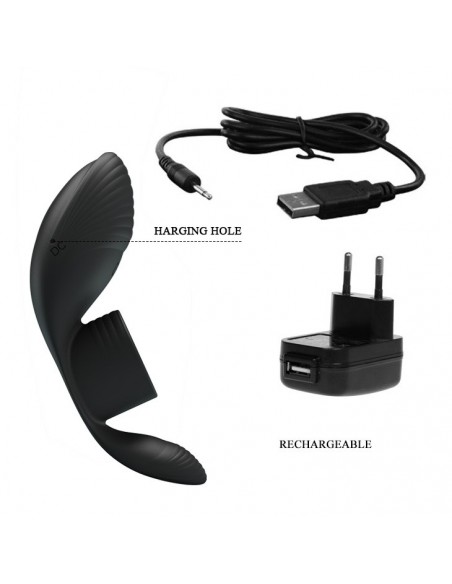 Nakładka wibracyjna  - Penis Sleeve 7 Funkcji Czarny - Pierścienie erekcyjne wibrujące - 11