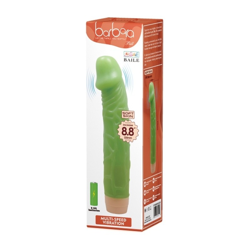 Wibrator dildo Barbara z obrotową regulacją, 22,4 cm - 8