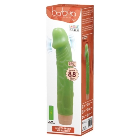Wibrator dildo Barbara z obrotową regulacją, 22,4 cm - 8
