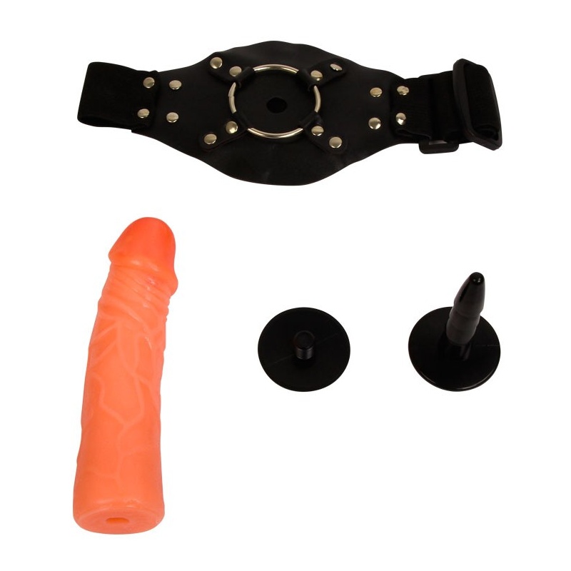 Dildo na udo BW-022035 z regulowanym pasem - 17 cm - 5