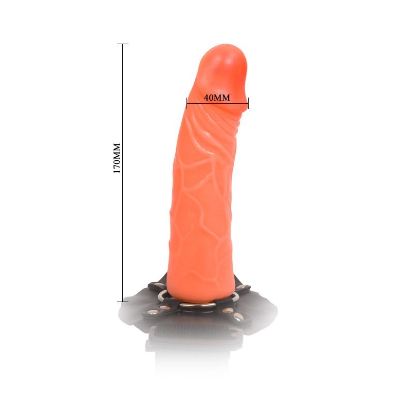 Dildo na udo BW-022035 z regulowanym pasem - 17 cm - 6