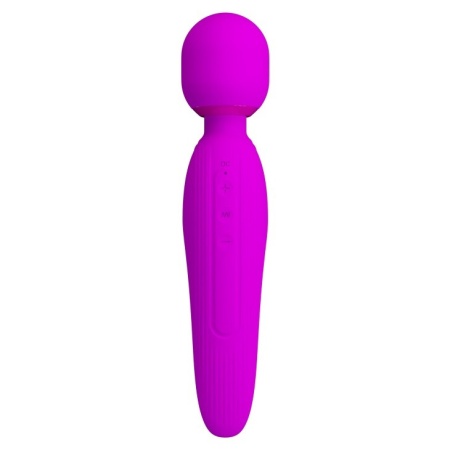 Curtis — Silikonowy masażer różdżkowy z uszami króliczka, 7 trybów wibracji, 23,1 cm - 3