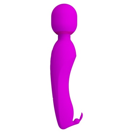 Curtis — Silikonowy masażer różdżkowy z uszami króliczka, 7 trybów wibracji, 23,1 cm - 4