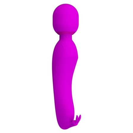 Curtis — Silikonowy masażer różdżkowy z uszami króliczka, 7 trybów wibracji, 23,1 cm - 5