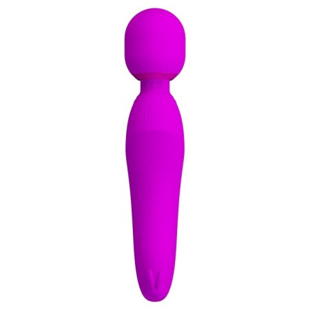 Curtis — Silikonowy masażer różdżkowy z uszami króliczka, 7 trybów wibracji, 23,1 cm - 6