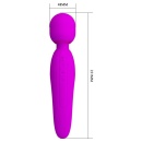 Curtis — Silikonowy masażer różdżkowy z uszami króliczka, 7 trybów wibracji, 23,1 cm - 8