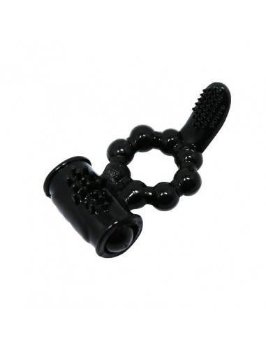 Pierścień z wibracjami  - Sweet Ring Czarny - Pierścienie erekcyjne wibrujące - 1