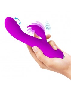 Wibrator królik - RACHEL 3 fale impulsu 12 Funkcji wibracji Purple - Wibratory Króliczki - 1 2
