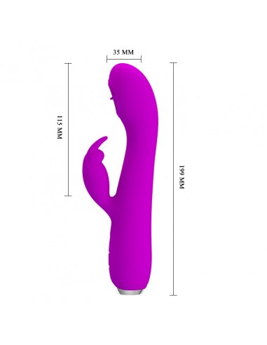 Wibrator królik - RACHEL 3 fale impulsu 12 Funkcji wibracji Purple - Wibratory Króliczki - 7