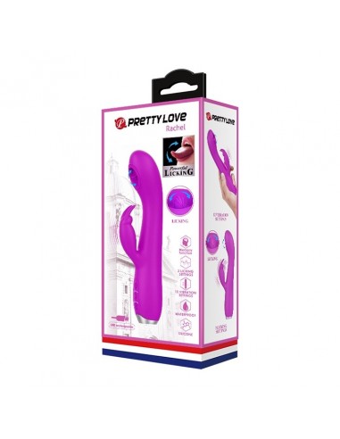 Wibrator królik - RACHEL 3 fale impulsu 12 Funkcji wibracji Purple - Wibratory Króliczki - 10