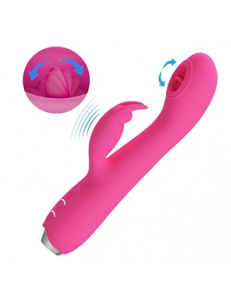 Wibrator królik - RACHEL 3 fale impulsu 12 Funkcji wibracji Pink - Wibratory Króliczki - 1