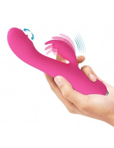 Wibrator królik - RACHEL 3 fale impulsu 12 Funkcji wibracji Pink - Wibratory Króliczki - 1 2