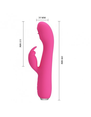 Wibrator królik - RACHEL 3 fale impulsu 12 Funkcji wibracji Pink - Wibratory Króliczki - 7