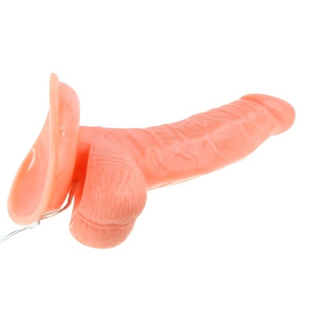 Dildo Super Rota Dong z rotacją i wibracją o długości 14,5 cm - 4