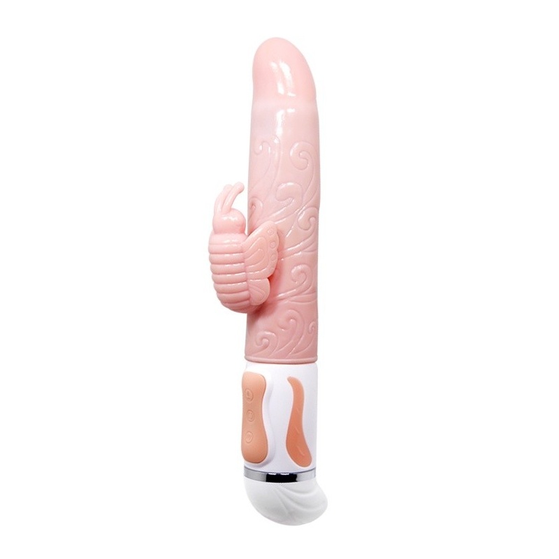 Wibrator króliczek Hot Butterfly — 12 funkcji wibracji, 4 tryby obrotu, podgrzewanie do 48°C, USB, wymiary opakowania 270 × 95 × - 3