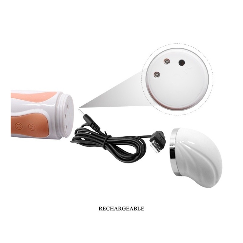 Wibrator króliczek Hot Butterfly — 12 funkcji wibracji, 4 tryby obrotu, podgrzewanie do 48°C, USB, wymiary opakowania 270 × 95 × - 6