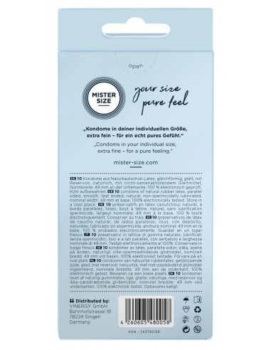 Prezerwatywy Wegańskie Mister Size 49Mm 10 Szt. - Prezerwatywy wegańskie - 3
