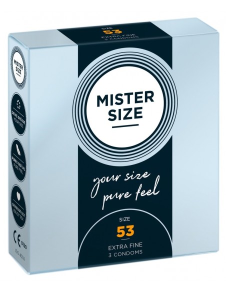 Prezerwatywy Wegańskie Mister Size 53Mm 3 Szt. - Prezerwatywy wegańskie - 1