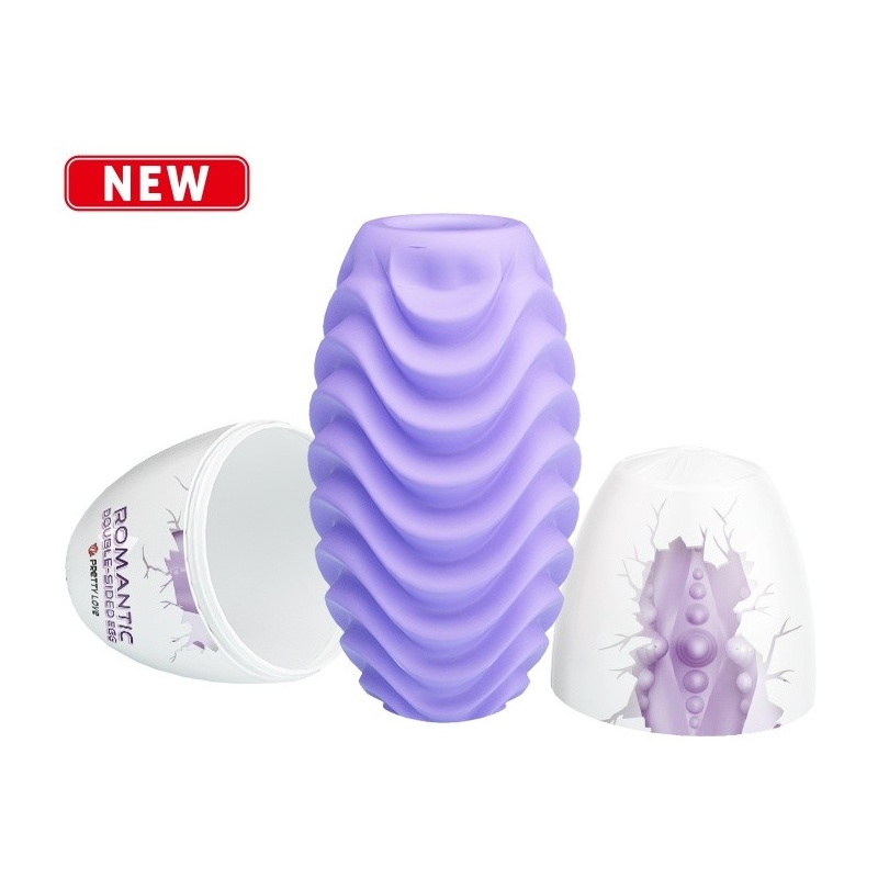 Masturbator jajko Romantic Double Sided Egg - dwustronna tekstura, 8,6 cm - 5