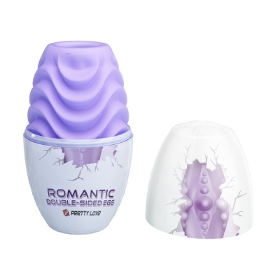 Masturbator jajko Romantic Double Sided Egg - dwustronna tekstura, 8,6 cm - 1