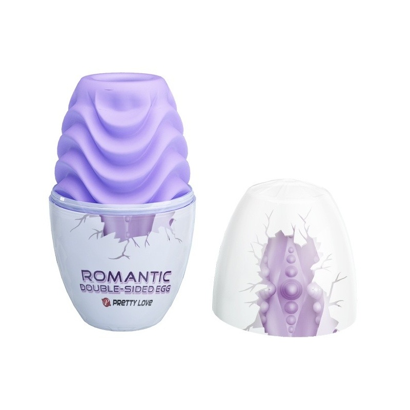 Masturbator jajko Romantic Double Sided Egg - dwustronna tekstura, 8,6 cm - 1